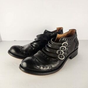 John Fluevog Adrians Women's Black Leather Mary Jane Preppy Shoes Size 7